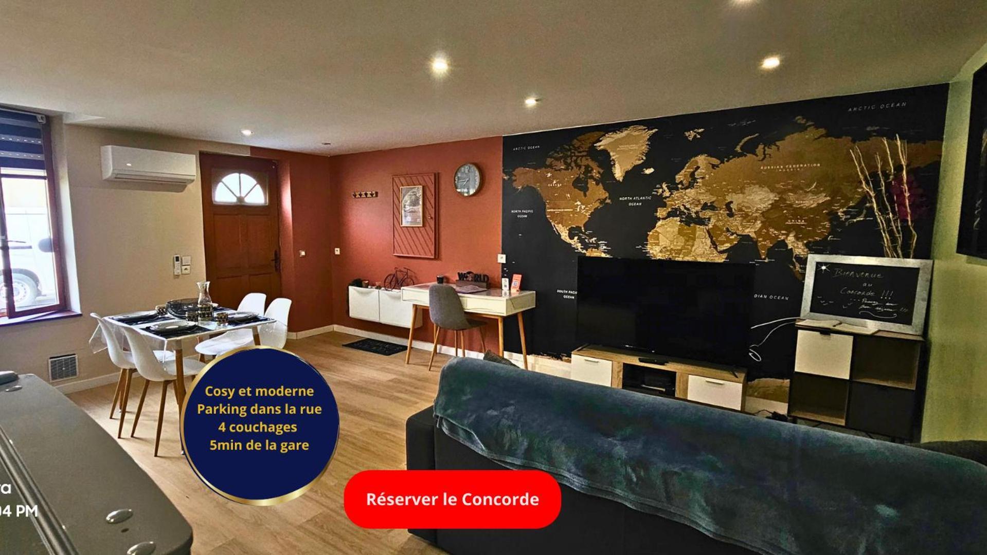 شقة Le Concorde-Wifi-Clim-Parking-3Etoiles-Ockeys Bram المظهر الخارجي الصورة